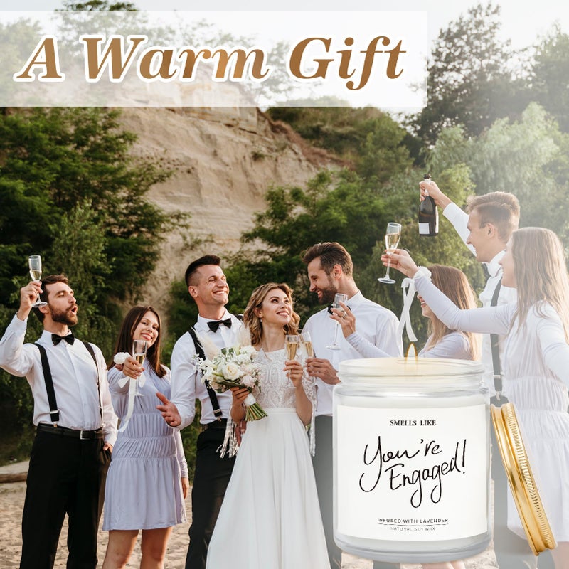 Elequaint Engagement Gifts for Couples  Engagement Gifts - Lavender Scented Candles  Gifts for Newly Engaged Couples  Engagement Gifts for Her  Women  Best Engaged Gifts - Image 2